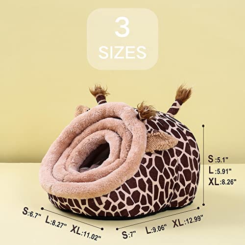 Hamster Guinea Pig Supplies Bed Accessories House Hedgehog Cage Supplies Chinchilla Ferret Rat Gerbil (S,Giraffe) - color: 1-Giraffe, size: S