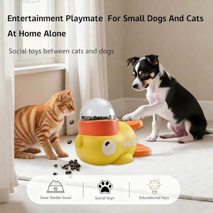 Duck Treat Dispenser for Dogs to Train Problem-Solving Skills,Dog Slow Feeder Puzzle Toy Prevents Bloating, Interactive Treat Dispensing Toy for Small Cats,Dogs,Other Pets