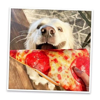 Doggijuana Refillable Juananip Toy Bundle | Pizza Bundle | Funny Dog Toy Plush with Catnip and Refill | Calming Aid for Dogs | Interactive Chew Toy for Play - style: Pizza