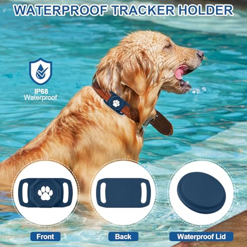 Smart Pet Tracker for Collar - Dog Trackers Pet Location Tracker with Holder, No Monthly Fee, Anti-Lost Tracking Device for Pets, Luggage, Bag Straps, Compatible with Google Android Only(Not for iOS) - color: Blue