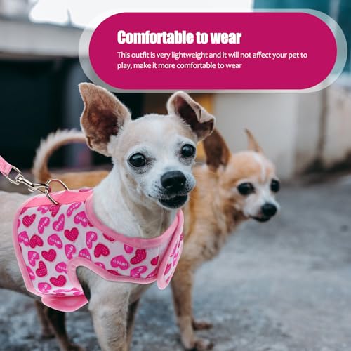 VOSAREA Pet Harness with Leash Breathable Mesh Vest Strap Adjustable Soft S Size for Small Dogs Summer Cooling Puppy Harness