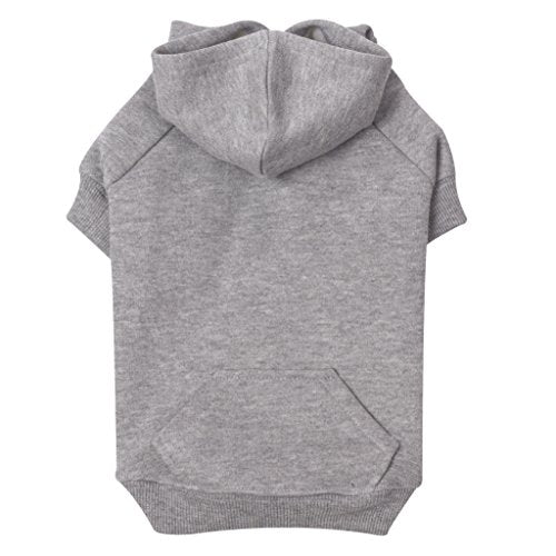 Zack & Zoey Polyester/Cotton Basic Dog Hoodie, Small, 12-Inch, Heather Gray - color: Heather Gray, size: Small