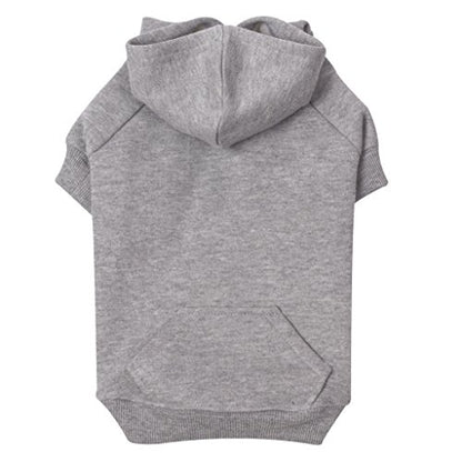 Zack & Zoey Polyester/Cotton Basic Dog Hoodie, Small, 12-Inch, Heather Gray - color: Heather Gray, size: Small