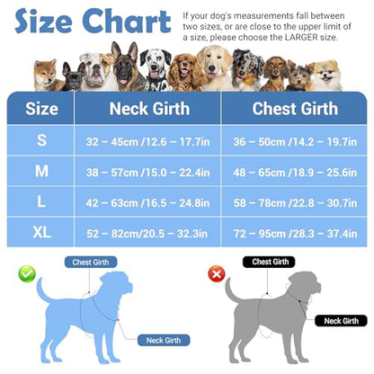 Funfox Dog Harness No Pull, Adjustable Pet Vest Harness, Super Soft Material with Vertical Handle Easy Control, Reflective Night Walking, 2 Leash Clips for Medium Sized Dogs, Mosaic Blue, M - color: Mosaic Blue, size: Medium