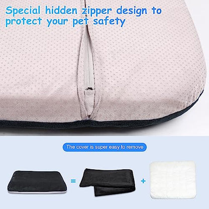 Super Soft Large Dog Bed, 39 Inches Orthopedic Foam Pet Beds with Anti Slip Bottom, Dog Sleeping Mattress with Removable and Washable Cover, Dark Grey L,39'' X 33.5'' X 3.7'' - color: Dark Grey, size: 39.0"L x 33.5"W x 4.0"Th