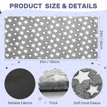 RattanView Back Seat Pet Cover for Dogs Backseat Cover for Dogs in Car 51x 24 Backseat Dog Bed Mat Waterproof Non-Slip Soft Cozy Star Pattern Protector for Extenders Trucks Suvs All Season Travel