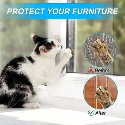 Window Sill Protector, Anti Scratch Furniture Protector, Clear Pet Window Sill Protector from Cats Dog Claws Scratching