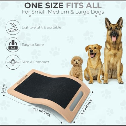 Dog Scratch Board for Nails – Dog Nail Scratch Pad with 2 Extra Sandpapers & Training Guide – Safe Dog Nail File Board for Natural Trimming – Dog Nail Board for All Sizes (Small 15.7in * 9.8in) - size: Small (15.7in * 9.8in)