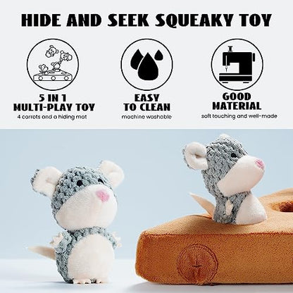 Nocciola Hide & Seek Interactive Dog Toys - Squeaky Toys for Small to Medium Dogs, Keeps Them Busy, Reduces Boredom - style: 4 Packs Squeaky Toys