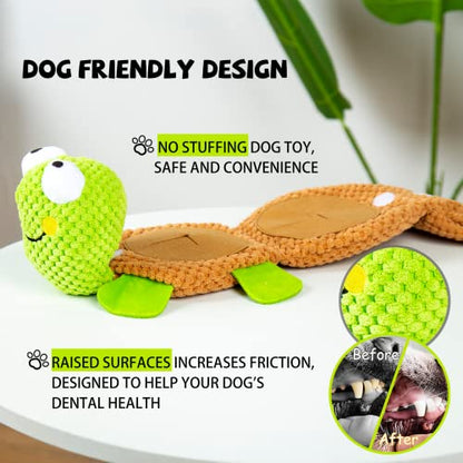 lilfrd Dog Puzzle Toys - Enrichment Squeaky Crinkle Snuffle Treat Dispensing Smart Dog Toys for Boredom and Stimulating, Durable Plush Toys for Large Medium Small Breed - Turtle - style: Turtle