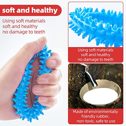 Hurray 3 Pack Puppy Teething Chew Toys for Relieve Itching and Clean Teeth - Dog Toys for Small Dogs, Puppies Dog Teething Toys - Size Small, Pet Supplies Rubber Dental Chew Toy - Up to 15 lbs