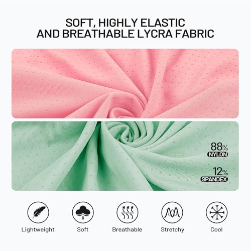 2Pack Dog Shirts, Breathable Dog Cooling Shirt for Medium Dogs, Sun Protection Dogs Cooling Vest Tank Tops, Lightweight Soft Stretchy Sun Shirts, Sleeveless Summer Pet Clothes -Green + Pink XL - color: Pink+Green, size: X-large