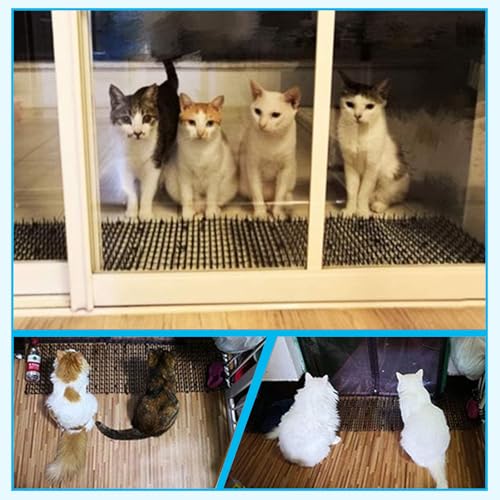 16 x 8 Inch Cat Scat Mat with Spikes, Scat Mat for Cats Cat Deterrent Mat Digging Stopper Repellent Spike Mat 12 Pack - size: 12 Pack