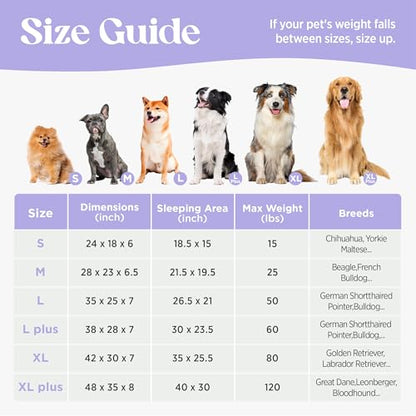 LE SURE Cute L-Plus Dog Beds, Orthopedic Waterproof Large Pet Bed with Sides, High Back Non-Slip Bottom and Egg-Crate Foam Dog Couch Sofa with Washable Removable Cover, Hazel - color: Hazel, size: 38.0"l X 28.0"w X 7"th
