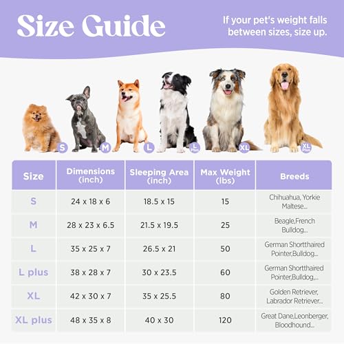 LE SURE Cute Dog Beds Large Sized Dog, Orthopedic Waterproof Large Pet Bed with Sides, High Back Non-Slip Bottom and Egg-Crate Foam Pet Couch Sofa with Washable Removable Cover, Hazel - color: Hazel, size: 35.0"l X 25.0"w X 7"th