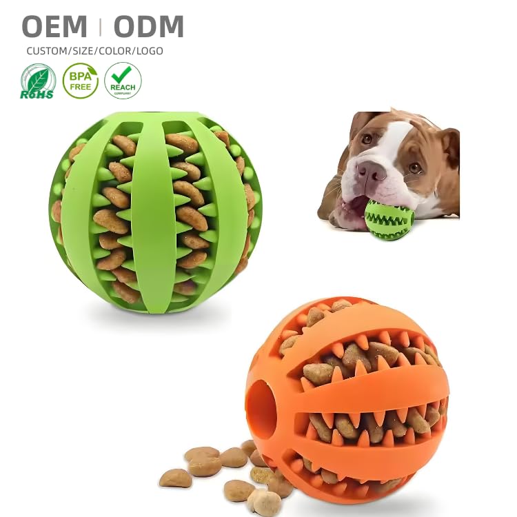 Interactive Dog Ball Toy, Treat Dispensing Puzzle, Slow Feeder for Dogs (Blue) - color: Blue