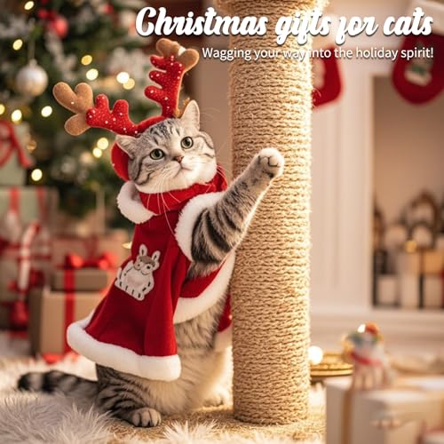 Cat Scratching Post Replacement, 4 Pieces Cat Scratcher Cat Tree Replacement Parts, 15.4'' x 2.67" Dia + 7.87“ x 2.67" DiaNatural Sisal Rope Cat Scratch Posts Include M8 Screws, Green - color: Green