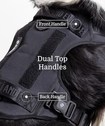 2026 New Edition, Fei & Eve MagEase Dog Harness - Instant Magnetic Buckle | 3-Point No-Pull Control | Heavy-Duty 900D Nylon | Dual Safety Handles | Breathable Mesh | Adjustable Fit | Large,Black - color: Black, size: L