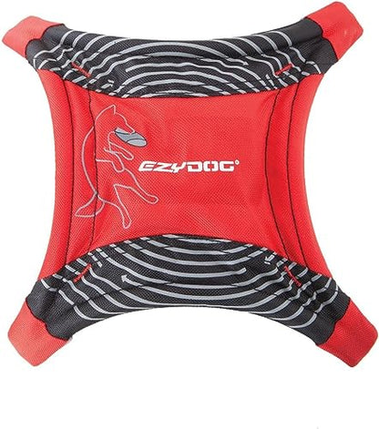 EzyDog DogStar Flyer Dog Flying Disc Toy – Foldable Soft Nylon Fetch Toy, Lightweight Long-Distance Throw, Floating for Water & Land – Durable for Small, Medium & Large Dogs