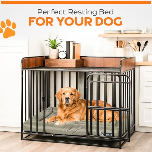 Dog Crate Mat – Chew Resistant Dog Bed for Crate, Soft Yet Durable Crate Pad Chew Proof, Machine Washable Dog Bed for Chewers, Multiple Sizes (Xtra-Large) - size: X-Large