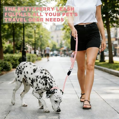 6FT Heavy Duty Dog Leash for Small Medium Large Dogs, Tangle Free Reflective Dog Training Leash with Double Handle, Seat Belt Buckle & Poop Bag Holder (Pink) - color: Pink, size: 6FT