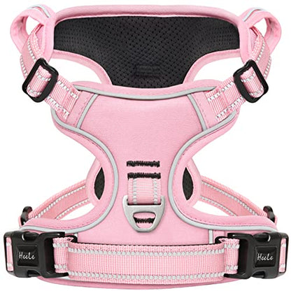HEELE Dog Harness Dog Harness Small Dog No Pull Harness with Soft Handle Reflective Harness Adjustable, Pink, XS - color: Pink, size: XS