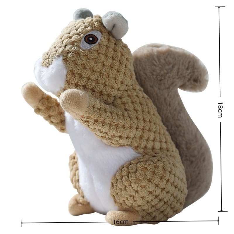 Interactive Squeaky Dog Chew Toys for Aggressive Chewers, Cute Squirrel Squeaky Dog Toy for Puppy Small Medium Large Dogs Chewing, Playing, Keep Them Busy, Teeth Cleaning and Gum Massage - color: Squirrel