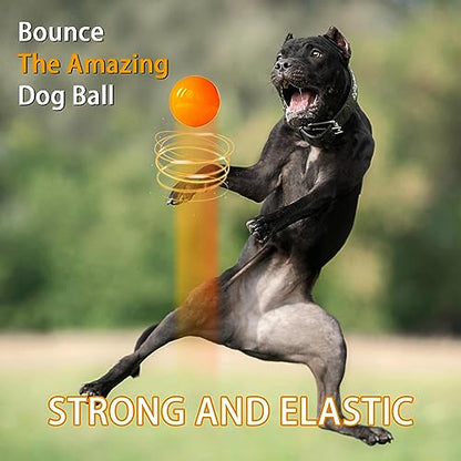 Indestructible Dog Toys - Solid Rubber Balls for Aggressive Chewers, 100% Safe & Non-Toxic, Floating Fetch Toys for Medium & Large Dogs