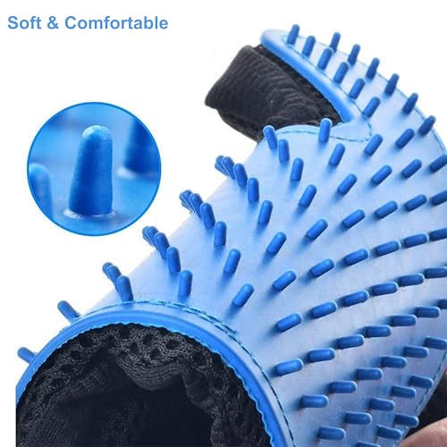 Dog Washing Gloves Brush for Pet: JOANGIHC 3PCS Dogs Shedding Wash Massage Gloves Grooming for Short Long Haired Dogs Cats (Light Yellow) - color: Light Yellow