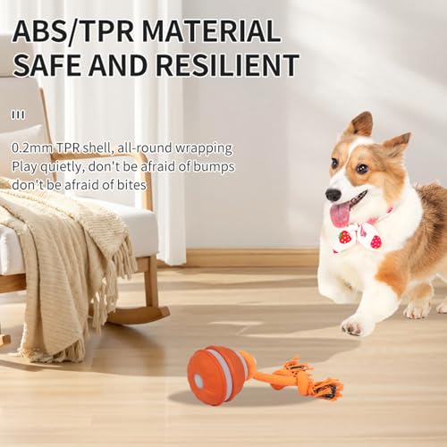 Interactive Dog Cat Toys Dog Ball,Automatic Rolling and Bouncing Moving Dog Toy,Squeaky Rolling Balls with Flashing Light,USB Rechargeable Chew Toys for Puppy Small Dogs, Pet Ball to Keep Them Busy - color: 1 Blue +1 Orange
