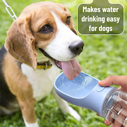 Mr. Pen- Portable Dog Water Bottle, 19 oz, Large, Leak Proof Puppy Water Dispenser with Drinking Feeder for Pets, Outdoor Walking, Hiking, Travel, Not Dishwasher Safe - color: Blue