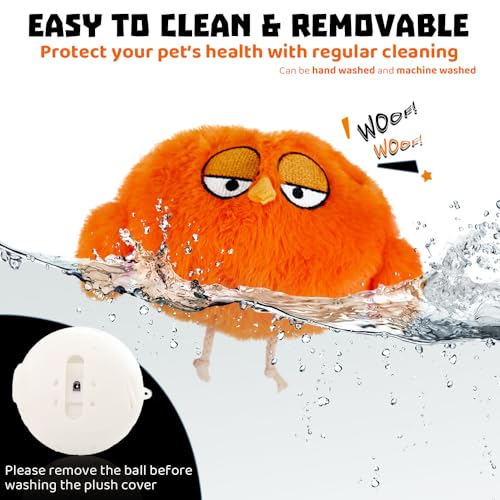 Interactive Dog Toys Rechargeable Moving Puppy Toys to Keep Them Busy, Touch Activated Puppy Toys, Puppy Dog Birthday Gifts, Electric Plush Entertainment Toy for Small & Medium Dogs - color: Orange Chicken