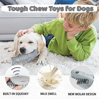 Dog Chew Toys for Aggressive Chewers, Indestructible Tough Durable Squeaky Interactive Dog Toys Teeth Cleaning Dog Chew Toy for Small Meduium Large Breed - color: SY