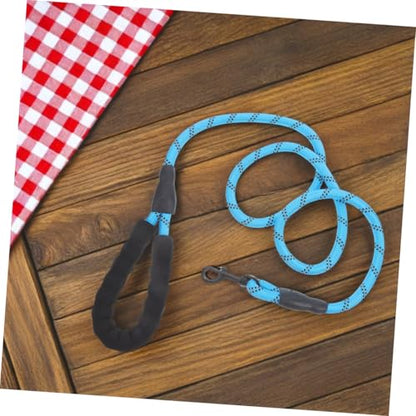 Nylon Reflective Dog Leash with Comfort Handle Heavy Duty Traction Rope for Small Large Dogs Training Safe Night Walking and Running
