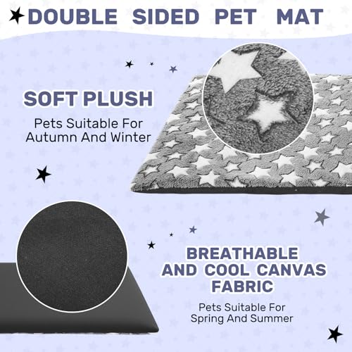 RattanView Back Seat Pet Cover for Dogs Backseat Cover for Dogs in Car 51x 24 Backseat Dog Bed Mat Waterproof Non-Slip Soft Cozy Star Pattern Protector for Extenders Trucks Suvs All Season Travel