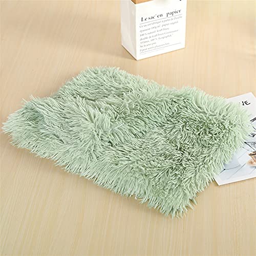 Pet Faux Fur Calming Blanket Soft Dog Cat Protector with Two-Side Fur, Thick Shaggy Bed Throws Pet Blankets Soft Fuzzy Microfibe Cat Throw Bed Couch Washable 22"x14" Inch Light Green - color: Light Green, size: 22"x14" Inch