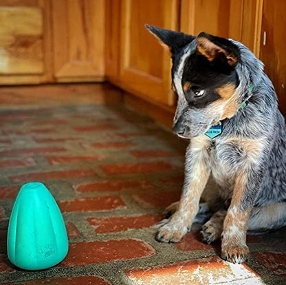 Chew King by Mammoth Premium Treat Dispensing Dog Toy, Durable Natural Rubber Chew Toy, Safety Air Vent, Interactive Enrichment Toy for Aggressive Chewers, Medium Pack of 2- Teal
