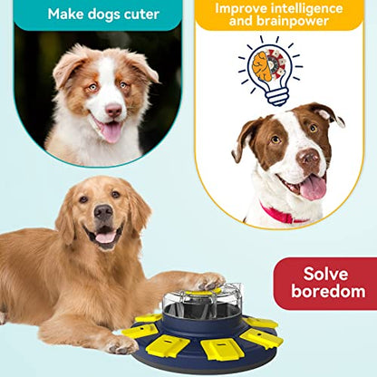 Dog Treat Puzzle Slow Feeder Toys, Dog Food Treat Dispenser/Slow Feeder/Interactive Enrichment Toys for Large/Medium/Small Dogs, Puppy Boredom Buster and Mentally Stimulating, Level 2 in 1 - color: Puzzle Toy 2 in 1
