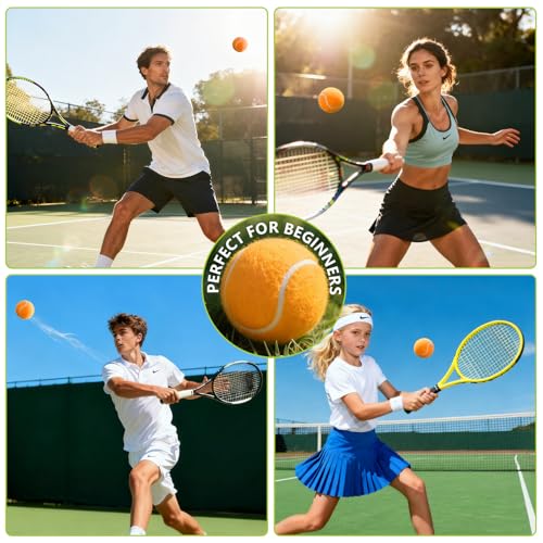 PoyPet 16-Pack Tennis Balls Bulk for Practice,Training and Beginners | Ideal for Dog Fetch,Chew and Play - color: Light Orange