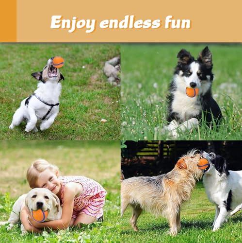 Dog Toy Ball,Rubber Sound-Producing Toy Ball, with a Groove Design That is Resistant to Bites, Has a High Bounce, Dog Training Interactive Pet Toy, Relieving Pet Anxiety（Large Size） - color: Yellow, size: Large