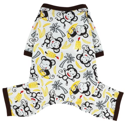 Dog Onesie Pajamas for Small Dogs and Puppies (Small), Brown - color: Brown, size: Small