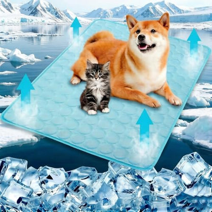 Dog Cooling Mat 28"x40" Q-Max>0.4, Absorbent & Pressure-Activated Self-Cooling, Non-Slip Scratch Resistant, Washable Cooling Mat for Dogs, Cooling Pad for Dog Bed Mats for Car Crate Patio Outdoor - size: 28 x 40 inches