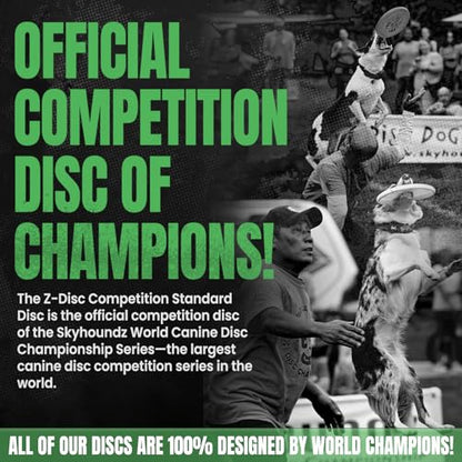 Hyperflite Z-Disc Competition Standard Dog Disc for Dogs (9.25″) | Discs Toys for Outdoor | X-Flash Ultra-Long Flights | Made in The USA | Champions Standard Plastic | 110 Grams | White