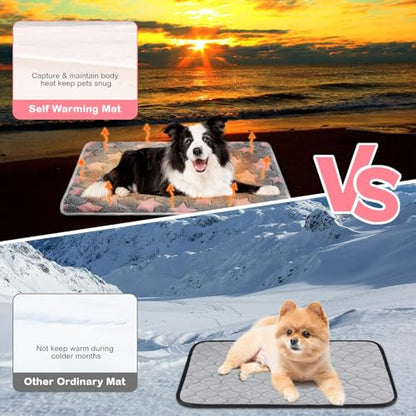 4 Pack Self Heating Cat Bed Cat Self Warming Pad with Removable Cover Extra Warm Thermal Pet Pad Washable Pet Crate Mat Anti Slip Kennel for Indoor Outdoor Pets(Star,20 x 28 Inches) - size: 20 x 28 Inches