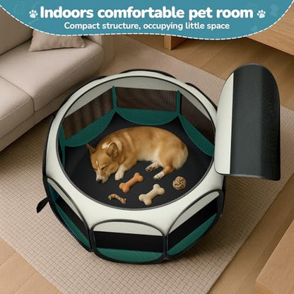 Foldable Large Playpen for Cat Dog - Portable Cats Dogs Kennel Pop Up Dog Playpens, Small Pets CrateTent Cage with Carrying Case for Outdoor Travel - style: L