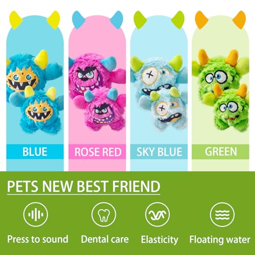 Squeaky Plush Dog Toy Ball, Dental Care, Skin-Friendly and Soft and Relieve Stress,Dog Training Interactive Pet Cute Plush Fashionable Toy Ball (Green,Large) - color: Green, size: Large