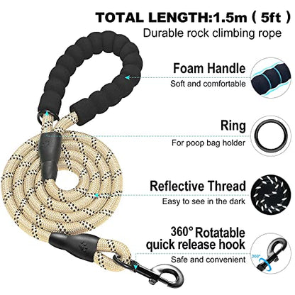 haapaw Dog Harness with Leash Set, No Pull Adjustable Reflective Step-in Puppy Harness with Thickened Padded Vest for Extra-Small/Small Medium Dogs - color: Beige, size: XS