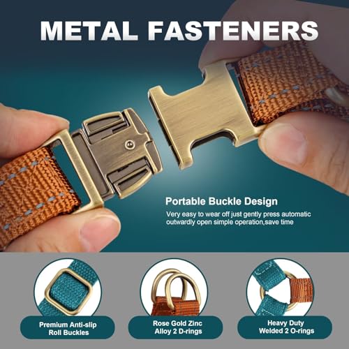 Didog Step in Dog Harness with Metal Buckles, Freedom Nylon Dog Halter Vests for Medium Dogs Easy Walking Training(M:Chest 19-28", Blue) - color: Blue, size: M: Chest 19-28", Fit 15-30 lbs