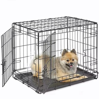 Garvee 42 Inch Dog Crate, Portable Dog Crate with Slide Out Tray, Top & Front Door, Folding Small Critter Cage for Dog, Cat, Bunny, Ferret, Chinchilla, Cat, Rat