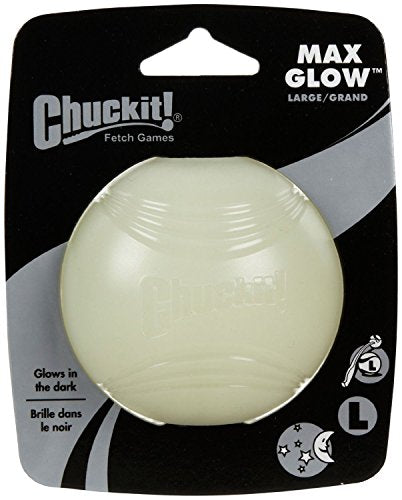 Chuckit! Max Glow Ball Large Ball - 3" Diameter (1 Pack) - Pack of 3